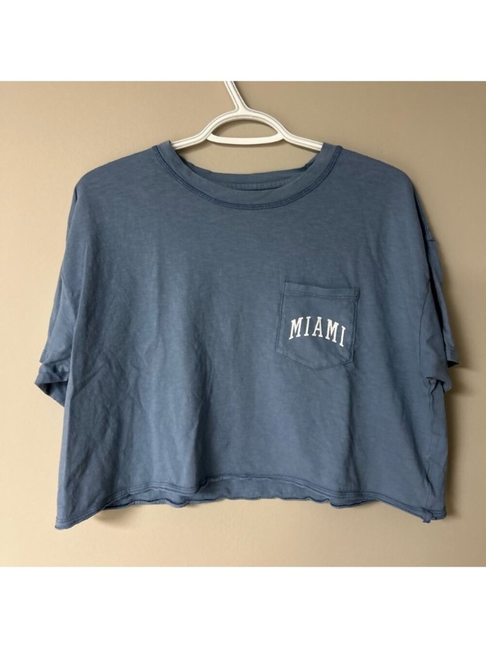 American Eagle Blue‎ Cropped T-Shirt